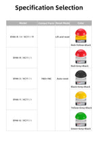IP65 Waterproof ENMG Emergency Stop Button Switch Mushroom Head Self-Locking/Resetting 1NO Foot/Hand Control for Industrial Safe