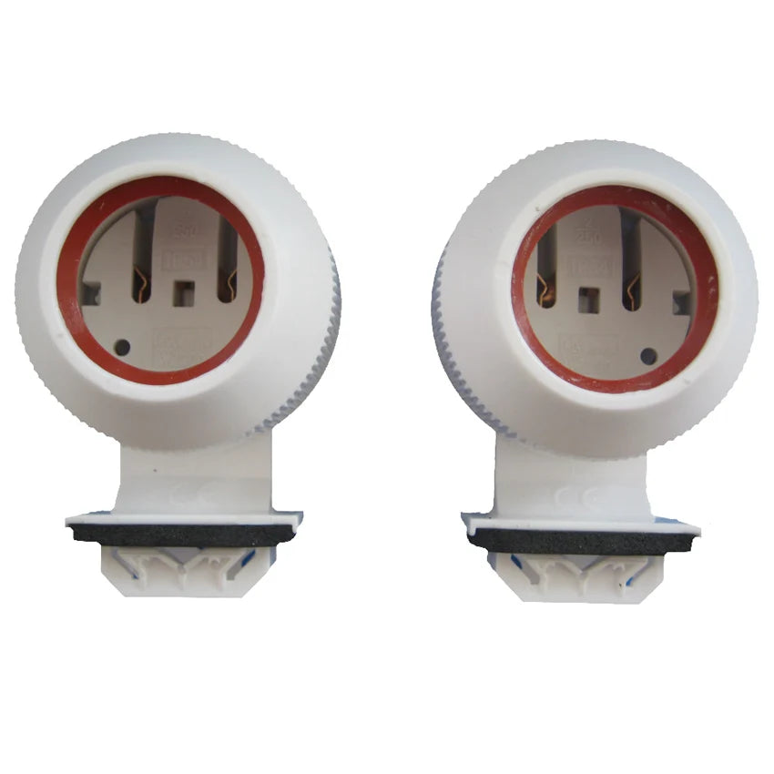 2pcs Waterproof T5 T8 Dustproof G13 G5 CFL Grille Fluorescent LED Tube Lampholder Screw Bracket Aquarium Fish Tank Light Socket