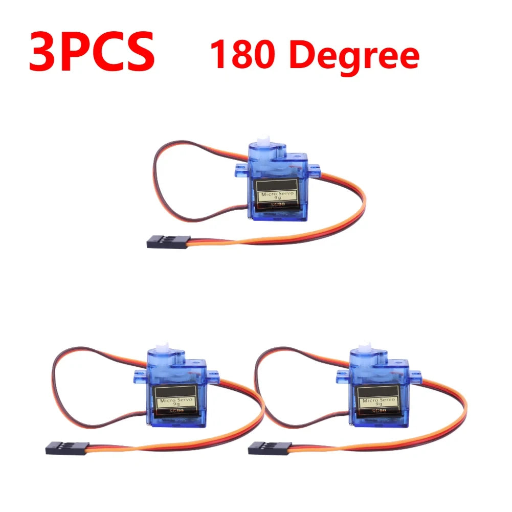 1-5pcs SG90 9G Micro Digital Servo Motor 180/360Degree Fixed-Wing Micro Gear Servo Motor for Rc Helicopter Toy Airplane Aircraft
