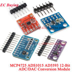 ADS1115 ADS1015 MCP4725 AD5593 ADS1110 ADS1118 ADS1120 ADS1220 MCP3421 SGM58031 PCF8591 Analog-to-Digital Breakout Board Module