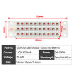 High Power LED Chip IR Infrared 730nm 810Nm 850nm 940nm Deep Red 660nm 30W 50W 100W Grow Plant Light for Night Vision CCTV Camer