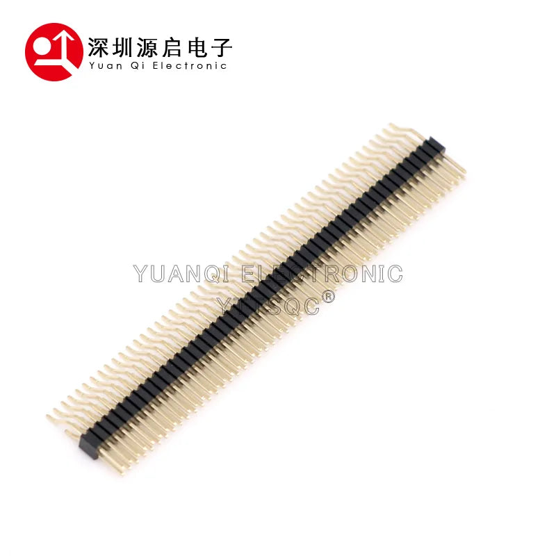 0.1" 1.27mm Pitch 2x50P Double Row Right Angle SMT/SMD Surface Mount PCB Board Pinheader PH2.5 Solder Male Pin Header Connector