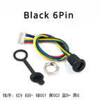 5PCS 2Pin - 6Pin USB-C Connector Type-C Waterproof with PH 2.0 Nut Locking Panel Mounting TPC Waterproof Fast Charging Jack Por