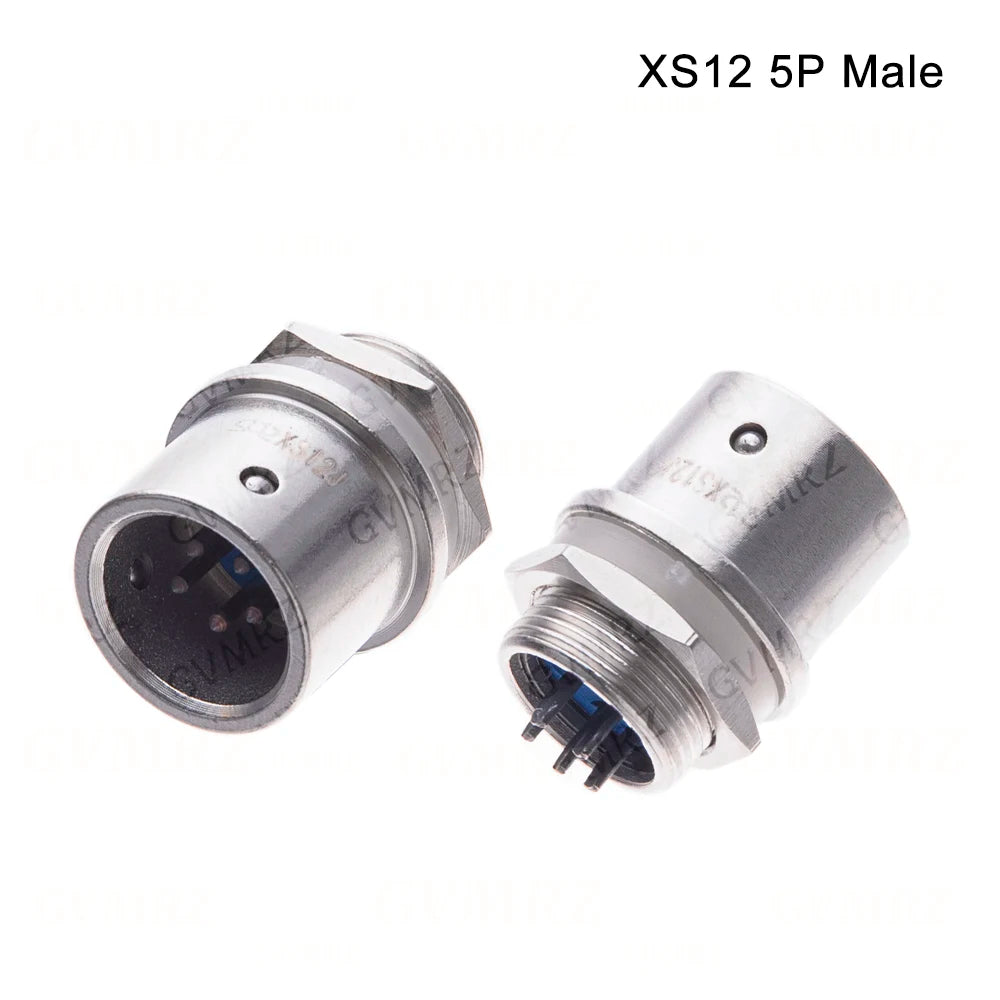 XS12 2PIN 3PIN 4PIN 5PIN Docking Aviation Plug Socket Waterproof Circular Connector 2-5P Male/Female