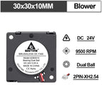 Gdstime Brushless Turbo Fan 24V Dual Ball 30mm 40mm 50mm For 3D Printer Fan DC Blower Cooling Fan 3010 4010 4020 5015 Clooer