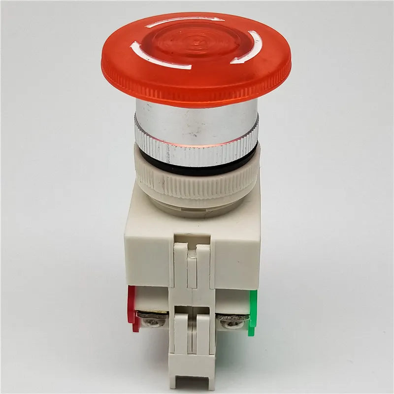 Emergency Stop Light Power 22mm Switches Mushroom Head on Off Pushbutton Led  Switch Lay37 Lay7 Y090