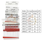 DIP SMD Zener Diode TVS Diodes Fast Switching Schottky Diode Assorted Kit DIY Mix Electronic set