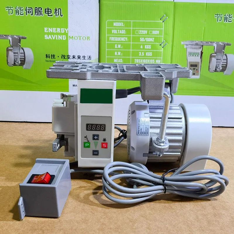 Industrial Servo Motor for Sewing Machine 220V 550W 750W Energy Saving Flatbed Overlock Hanging Electric Motor