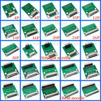 FFC/FPC Adapter Board with Soldered 1.0MM Flip Cover Lower Connector Straight or Bent Pins Available, 4/6/8/10/12/14/16/20/30P