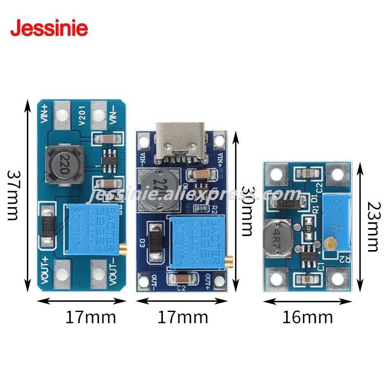 10pcs/1pc MT3608 SX1308 2A DC Step Up Converter Board DC-DC Adjustable Boost Module 2V-24V to 5V 9V 12V 28V