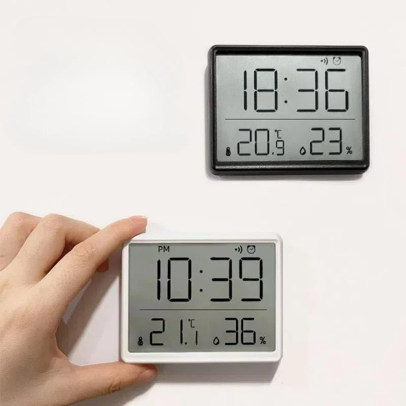 Multifunction Thermometer Hygrometer Automatic Electronic Temperature Humidity Magnetic Attraction Wall Monitor Clocks