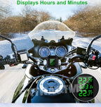 Extractme Tire Pressure Monitoring System Colorful Display Wireless TPMS Motorcycle Solar Charge Tyre Temperature Alarm Sensor