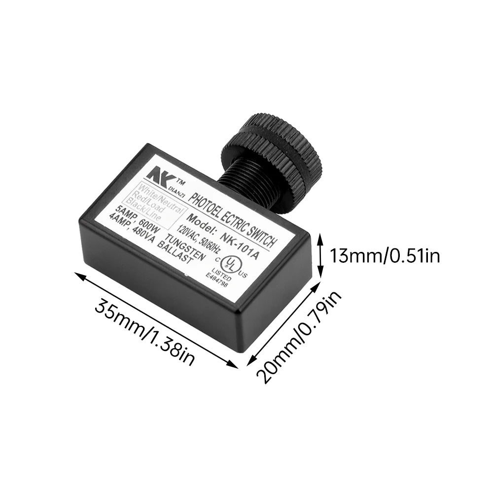 NK-101A AC105V-130V Light Control Switch Photocell Dusk to Dawn Button Photo Control Eye Switch Controller Power Supply