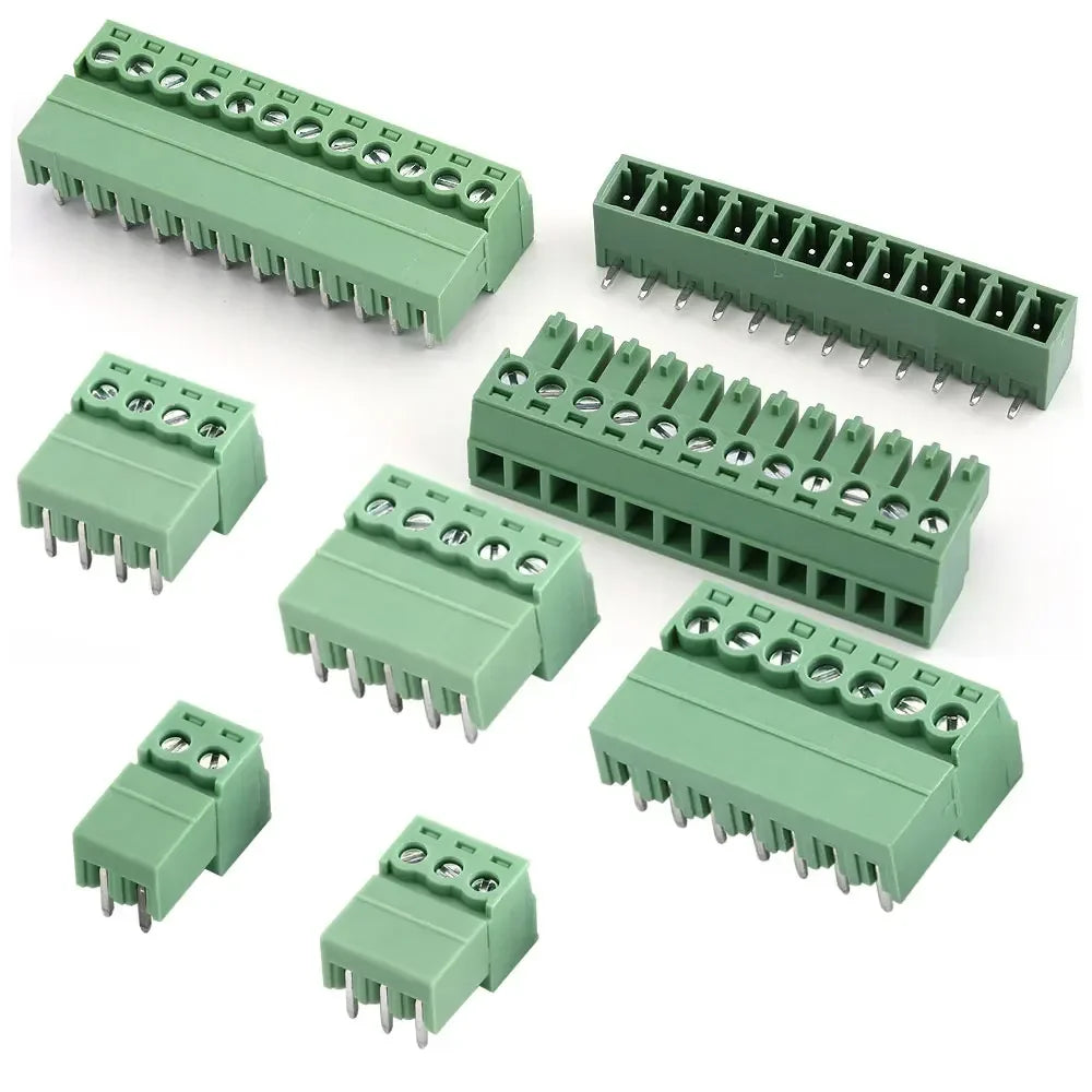 PCB Screw Terminal Block Connector 2.54mm 3.5mm 3.81mm 5.08mm 2-16Pin Male Female Socket Pin Header Wire 15EDG KF2EDG