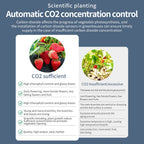 CO2 Monitor Controller Concentration Tester Carbon Dioxide Monitor NDIR Sensor CO2 Pressure Regulator Valve for Greenhouse