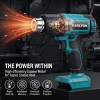 HAOLTON Gun Industrial Handheld Electric Heat Gun Temperatures Heat Gun Cordless Hot Air Adjustable 18V Battery