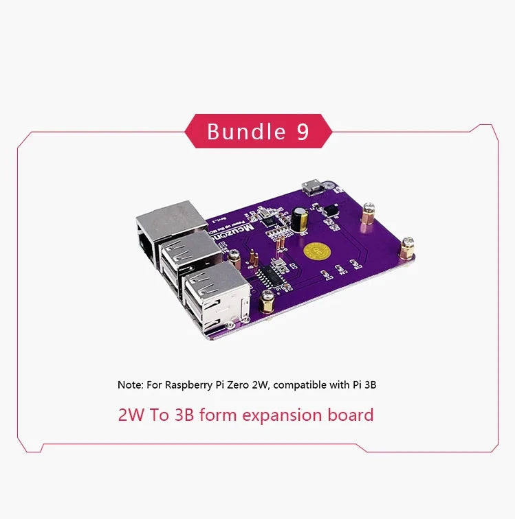 Raspberry Pi Zero W/ WH Expansion Board Ethernet USB Interface 4G Communication Module Metal Shell