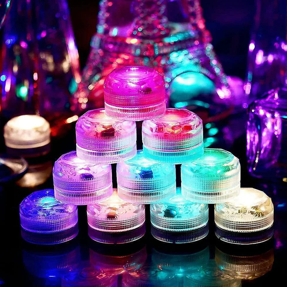 RGB Submersible Lights Remote Control Underwater Led Light Battery Operated Night Lamp For Halloween Vase Wedding Party Decor