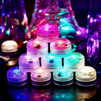 RGB Submersible Lights Remote Control Underwater Led Light Battery Operated Night Lamp For Halloween Vase Wedding Party Decor