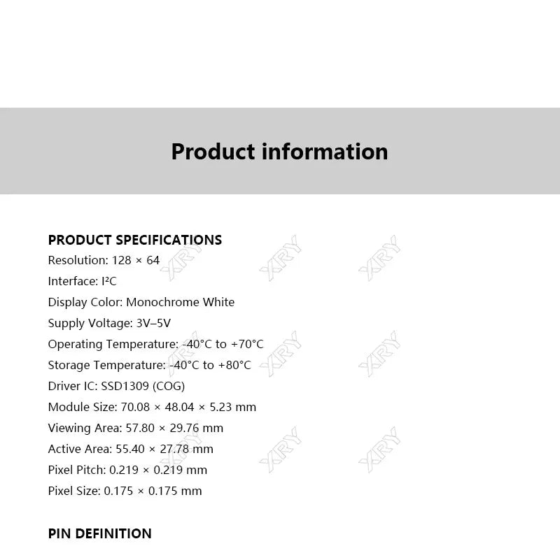 2.42 inch 128x64 OLED LCD Display Module SSD1309 12864 7 Pin SPI/IIC I2C Serial Interface for Arduino UNO R3 C51