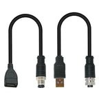 M12 to USB Cable Connector 4Pin 5 Pin A/D/B Code to USB Scanner Cable Industrial Camera USB to M12 Male Female Extension Line