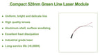 New Economical Compact Green Line Laser Diode Module 520nm D7mm 0.5mW 1mW 5mW 3V Industrial Grade for Woodworking Machinery