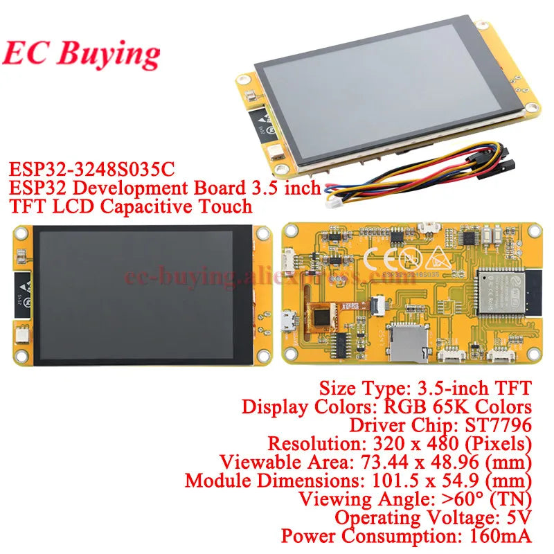 ESP32 S3 for Arduino LVGL WiFi Ble Development Board 2.4 2.8 3.2 3.5 4.3 5 7.0 inch 240*320 Display Screen LCD TFT Module Touch