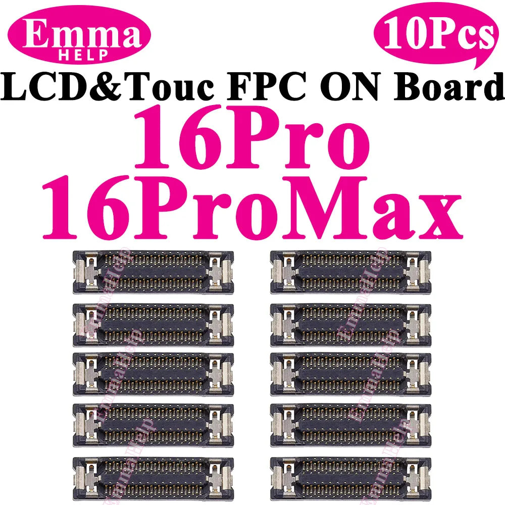 10Pcs LCD Display Touch FPC Connector for iPhone 17 17Pro 16 15 14 Pro Max Motherboard Logic Board Screen Plug Replacement