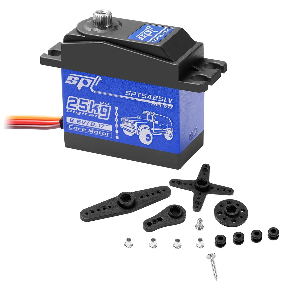SPT 25KG 35KG Digital RC Servo Large Torque 180° 360° Metal Gear Waterproof Motor for RC Crawler Car SCX10 TRX4 Drift Robot