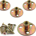 Iron Plate Nut Three-hole Flange Nuts M6 M8 M10 Coupling Thread Furniture Fastener Lock Sofa Furniture Accessory Fastener T Nuts