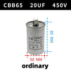CBB65 450V Motor Capacitor Air Conditioner Compressor Start Capacitor 5uF 6uF 20uF 25uF 30uF 35uF 40uF 45uF 50uF 60uF 70uF