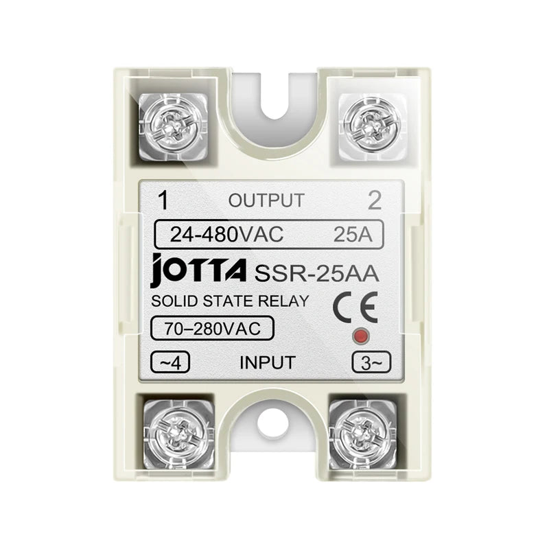 JOTTA SSR -10AA  25AA 40AA  AC Control AC SSR White Shell Single Phase Solid State Relay With Plastic Cover