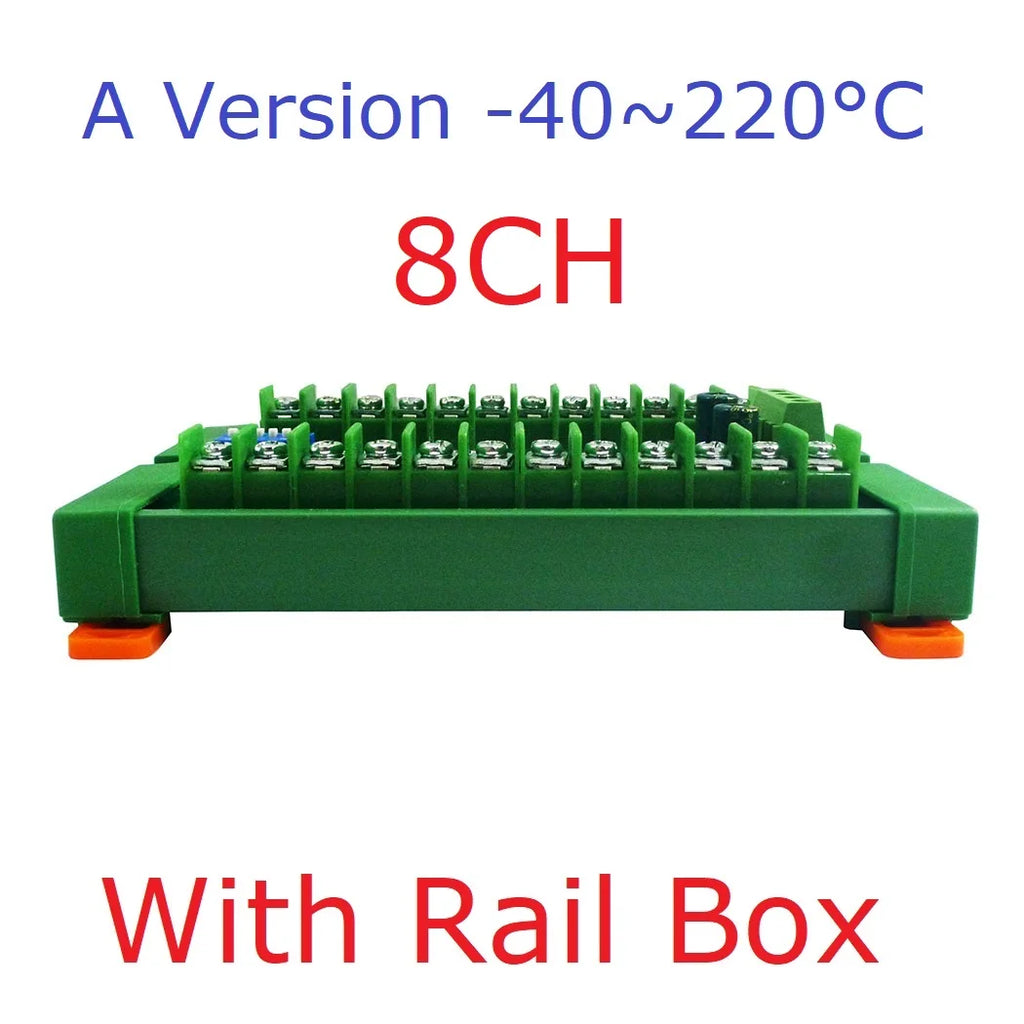 8ch DC 8-30V PT100 RTD RS485 Temperature Sensor Module Modbus RTU Platinum Thermal Resistance Collector -40~500C