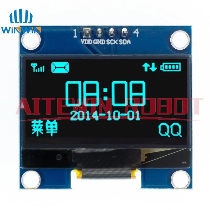 1PCS/5PCS 1.3 inch OLED module SPI/IIC Communicate white/blue color 128X64 1.3 inch OLED LCD LED Display Module 1.3" OLED module