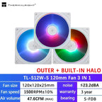 Thermalright TL-C12C 3 in 1 120mm Cooling Fan 5V ARGB gamer Adjust Speed Cooler argb Adjustable computer Case Fan ventilador