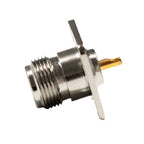 1pc N Type Female Jack RF Coaxial Connector 4-hole Panel Mount Chassis with Solder Cup Welding Terminal