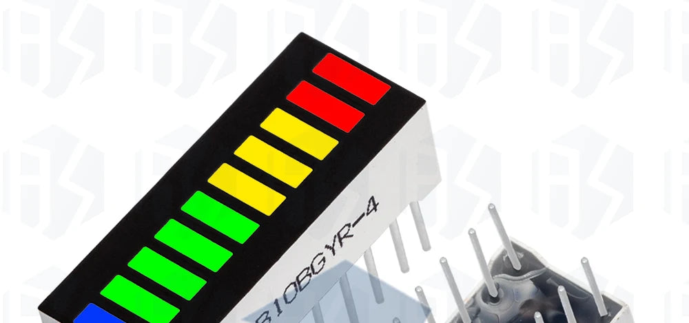 Super Bright 5/8/10/12/20 Segments LED Bar Module - Battery Level Indicator with Red/White/Blue Multicolor Options