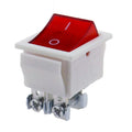KCD4  22x28mm WHITE Body on off 16A/250V 4 screw pin DPST T85 Auto Boat Marine Toggle Rocker Switch with LED 220V