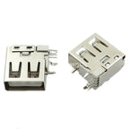 5PCS USB Interface Socket Type A Standard Port Female Male Solder Jacks Connector DIP Straight Vertical Bend Needle PCB Socket
