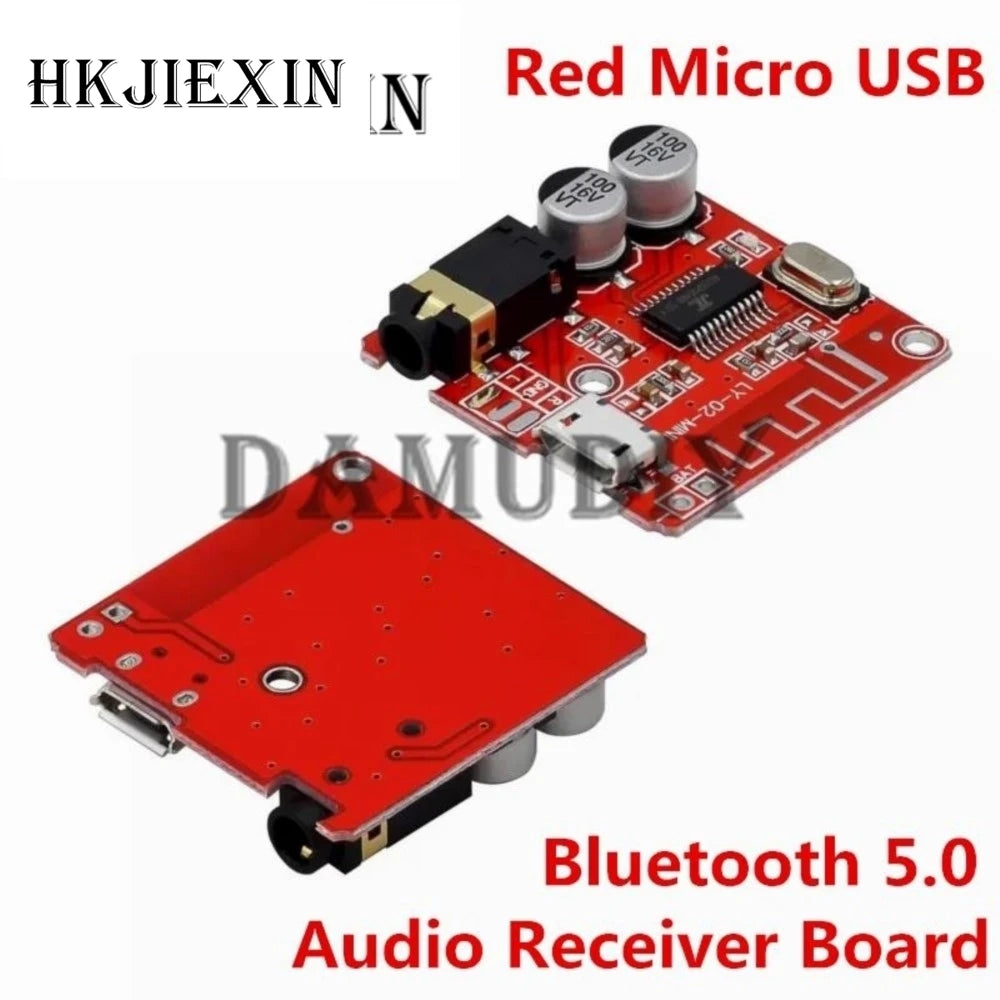 JX 10Pcs Bluetooth Audio Receiver Board Bluetooth 5.0 MP3 Lossless Decoder Wireless Stereo Music Module 3.7-5V XY-BT-Mini TYPE-C