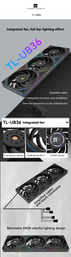 Thermalright TL-UB36 360mm Radiator Fan ARGB Computer Cooling 12CM One-Piece Performance grade air pressure Case Fans 2150RPM
