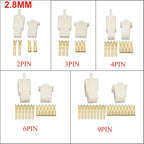 10Sets DJ7021A 2/3/4/6/9Pin 2.8mm Series Electrical Wire Connector Male Female Cable Terminal Plug Kits for Motorcycle Ebike Car