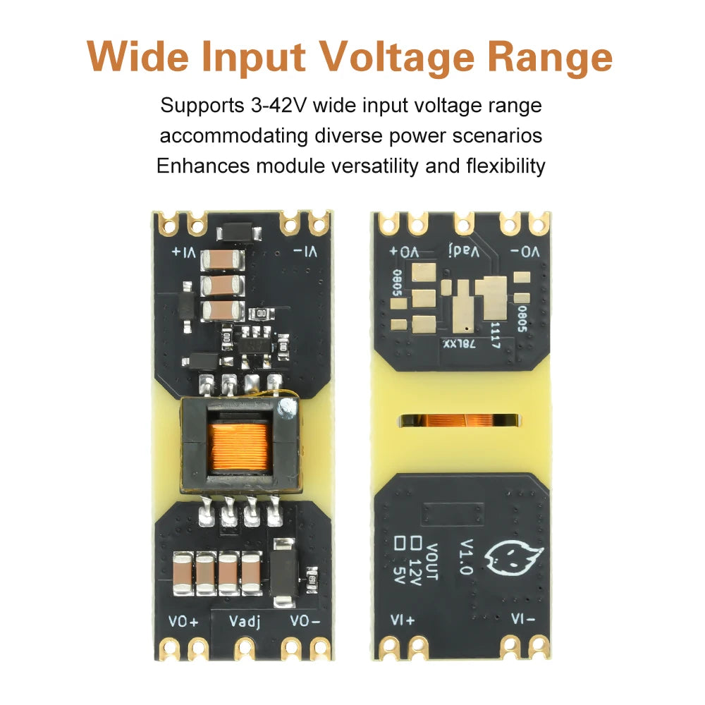 JW3510 Isolated Power Supply Module Boost Buck Converter DC 3-42V to DC 5V 12V Step Up/Step Down Power Module Reserved for LDO