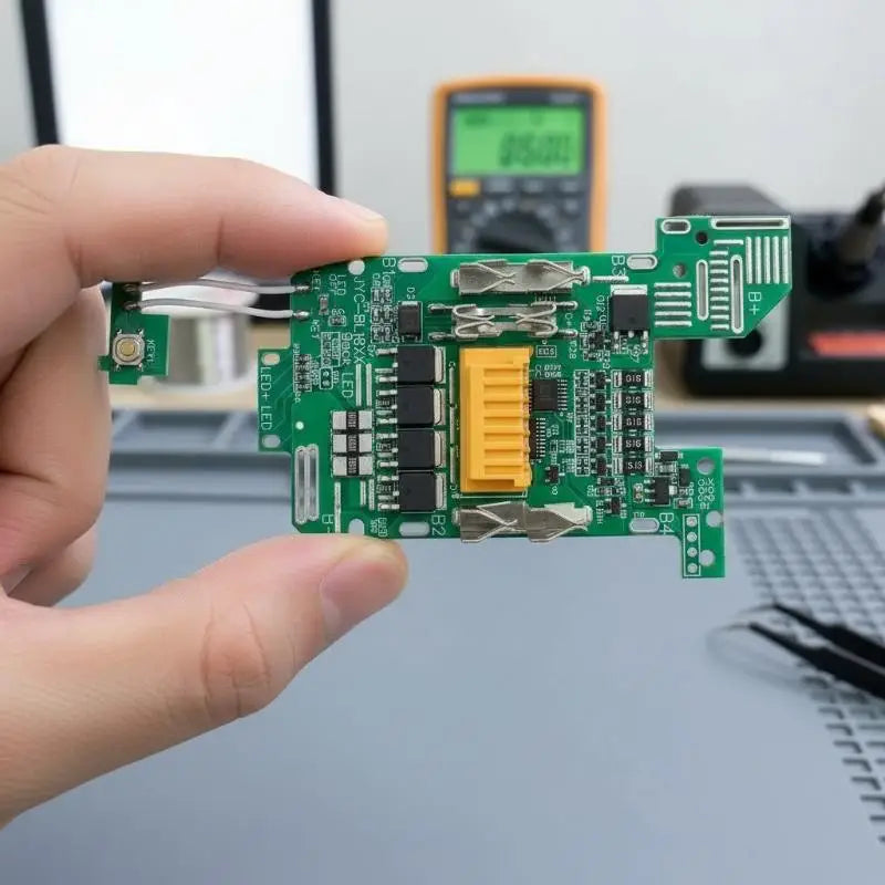 Compact BMS Circuit with Balance Charger for Custom 18V Li-ion Battery Cases