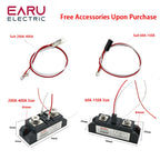 EARU Industrial Solid State Relay SSR Module Single Phase Input 3-32VDC Output 24-480VAC Industrial 60A 80A 100A 150A 200A 300A