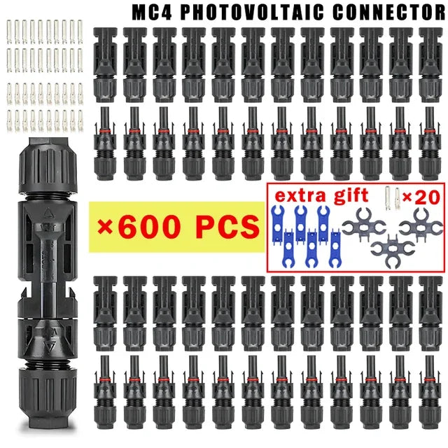600/400/200/100/40/20/10 Pcs Photovoltaic Solar Connector Kit 1000V 30A Panel Solor Connectors for PV/MC Cable 2.5/4/6mm2