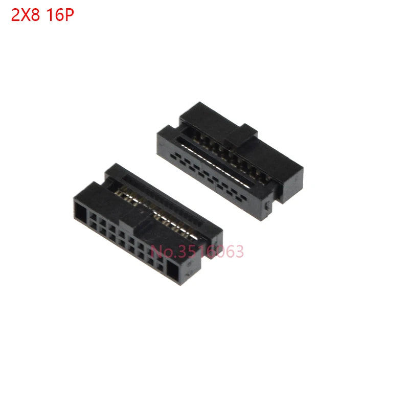 5/10pcs 1.27mm Pitch Fc-6/8/10/16/20/40 Pin Female Header Idc Socket Connector For 0.635mm Flat Ribbon Cable Wire 6p 10p 20p 40p