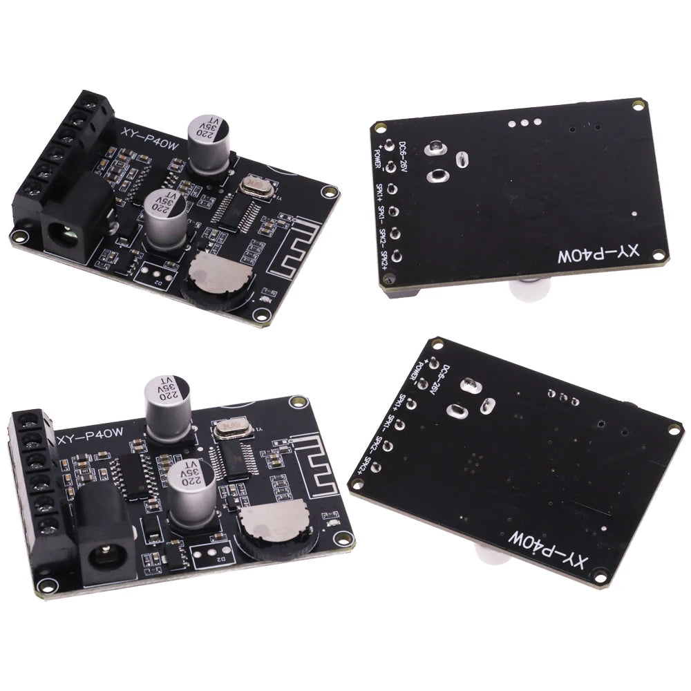30W 40W Stereo Bluetooth Receiver Power Amplifier Dual-Channel Board 12V 24V High Power Digital Module for DIY XY-P40W