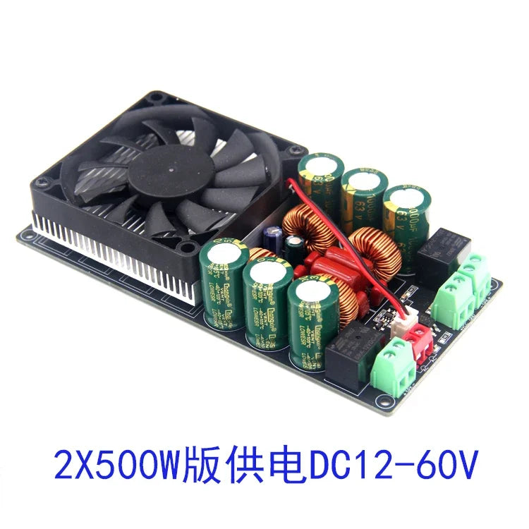 HIFI single voltage stereo high power class D digital power amplifier board 2x600W ultra TPA3255 relay protection