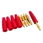 5PCS 4mm Plugs Gold Plated Musical Speaker Cable Wire Pin Banana Plug Connectors Red Black Blue Green Yellow